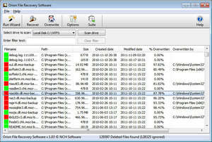 Orion File Recovery Screenshot