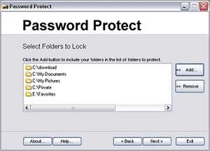 Password Protect Screenshot