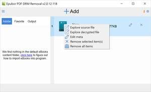 PDF DRM Removal Screenshot
