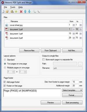 freeware pdf merge split