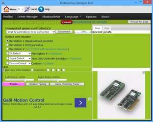 Playstation Controller Driver for 32bit Windows Screenshot