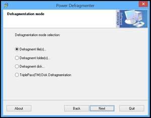 Power Defragmenter Screenshot