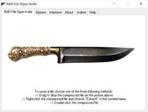 RAR File Open Knife Screenshot