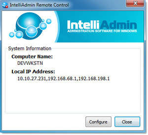 IntelliAdmin Remote Control Screenshot