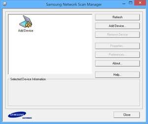 Samsung Network Scan Manager Screenshot