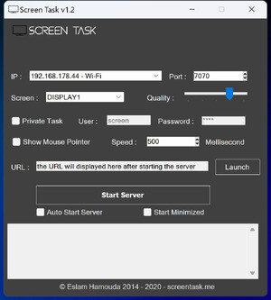 Screen Task Screenshot