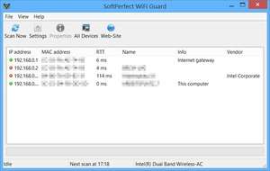 SoftPerfect WiFi Guard Screenshot