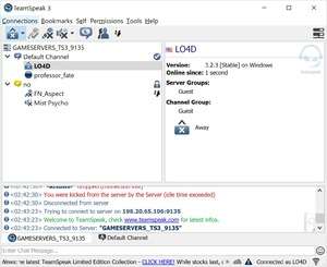 TeamSpeak Client Screenshot
