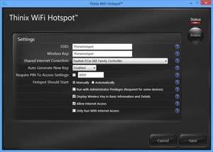 Thinix WiFi Hotspot Screenshot