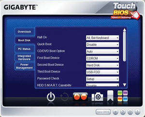 TouchBIOS Screenshot