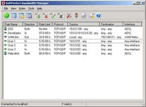 Bandwidth Manager Screenshot