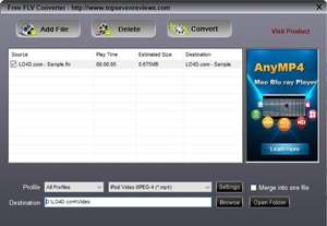 Free FLV Converter Screenshot