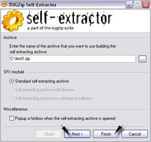 TUGZip Screenshot
