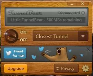 TunnelBear Screenshot