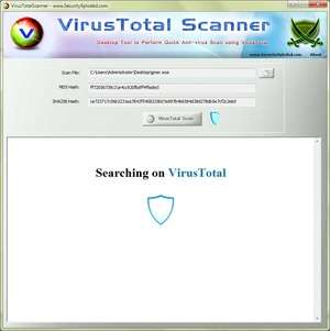VirusTotal Scanner Screenshot