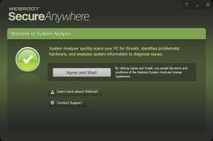 Webroot System Analyzer Screenshot