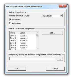 WinArchiver Virtual Drive Screenshot