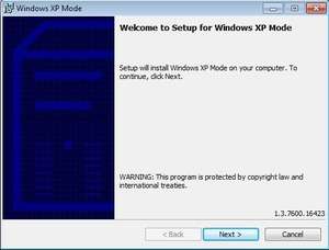 Windows XP Mode Screenshot