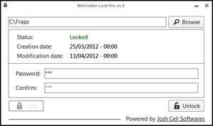 WinFolder Lock Pro Screenshot