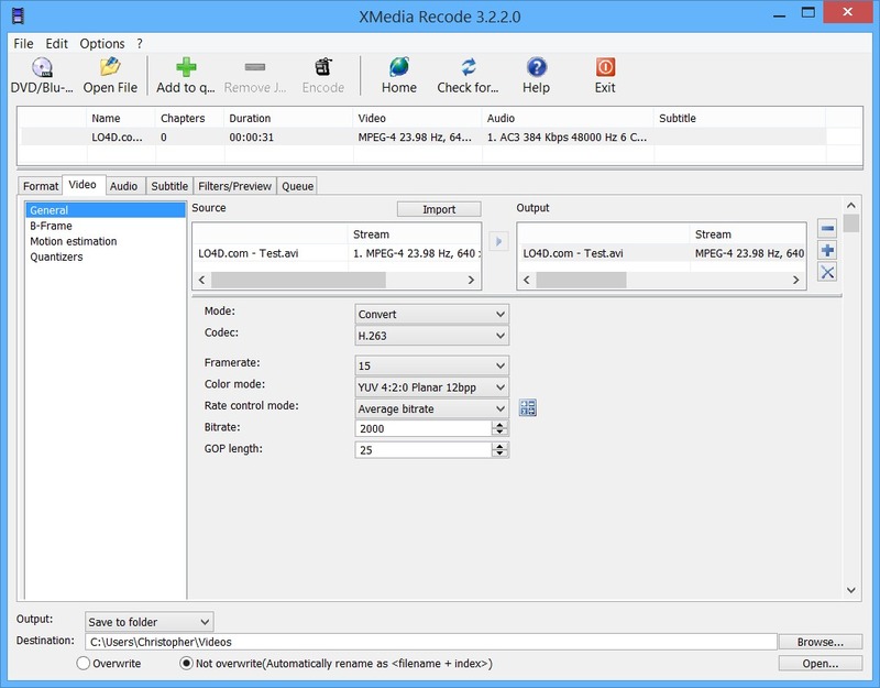 download the new for windows XMedia Recode 3.5.8.0