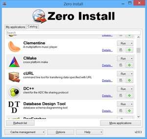 Zero Install Screenshot