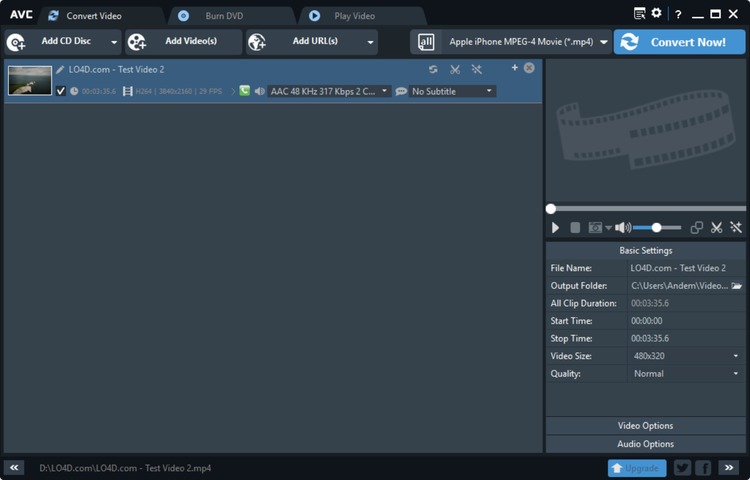 Any video converter free 2.6 3 freeware