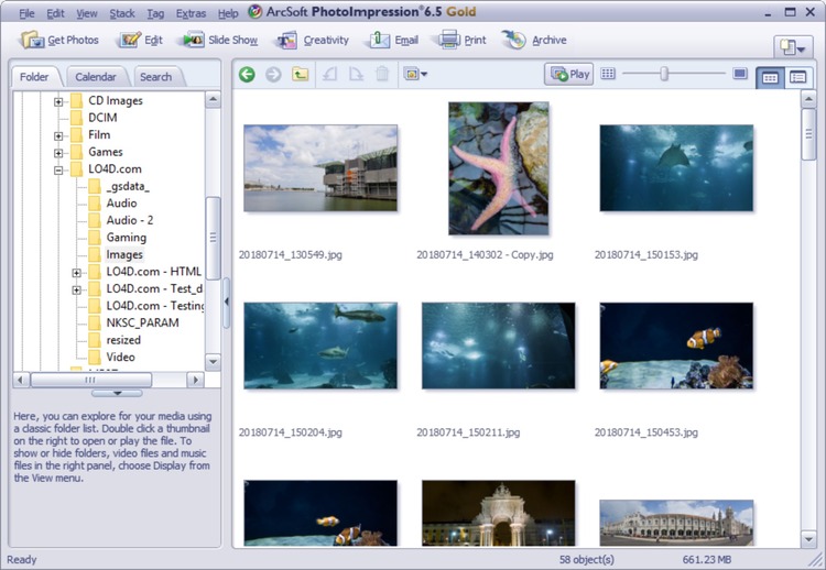 ArcSoft PhotoImpression 6.5 Screenshot