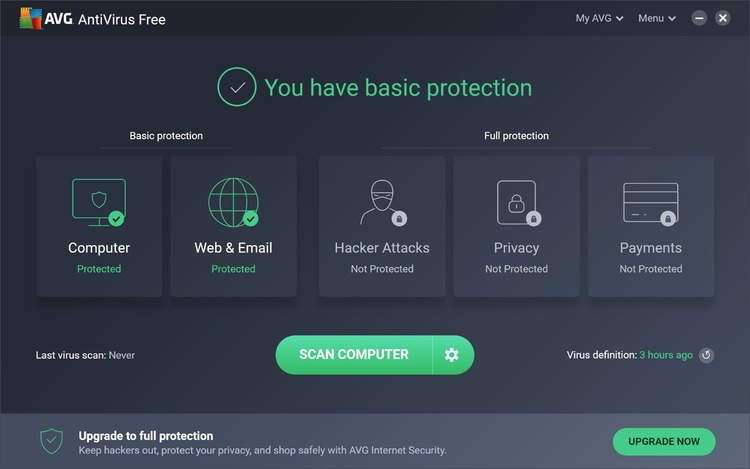 AVG AntiVirus Screenshot