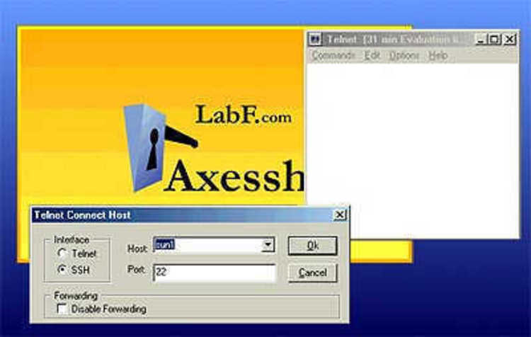 Axessh Windows SSH Client and SSH Server Screenshot