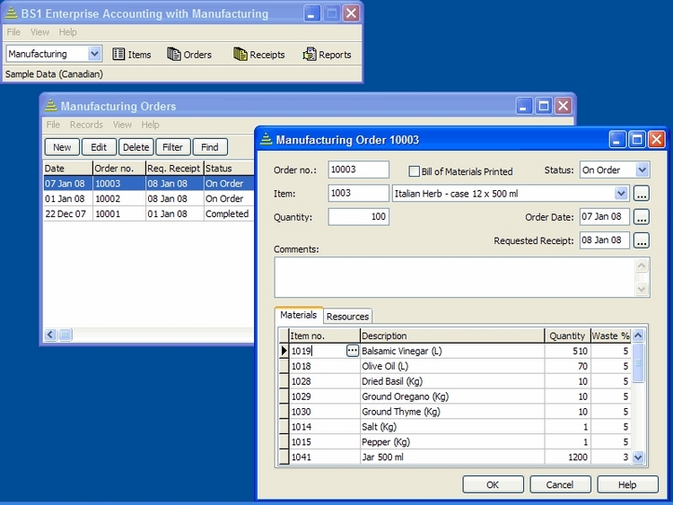 Davis Business Systems BS1 Enterprise with Manufacturing 2010.1