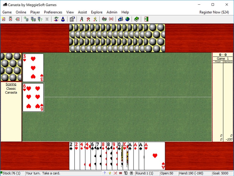 free online canasta game