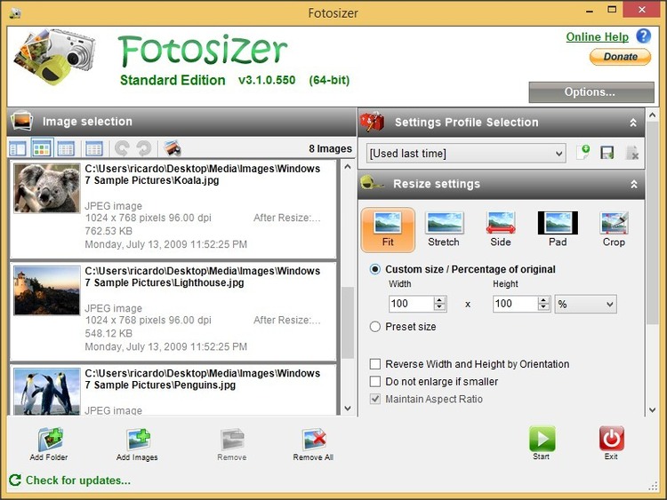 Download FotoSizer Standard Edition v 3.00.0.549