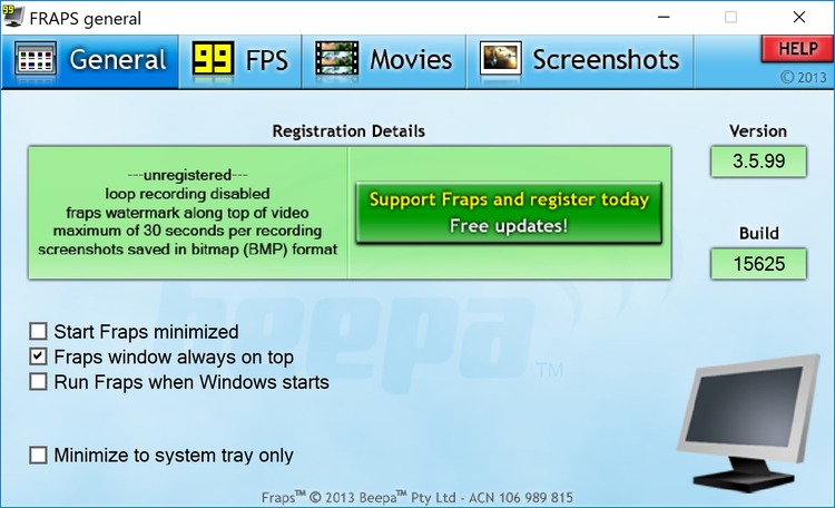 Fraps     Windows 7 -  2