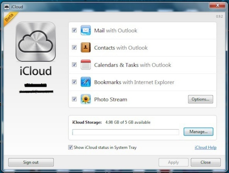 download icloud control panel for windows 7 64 bit