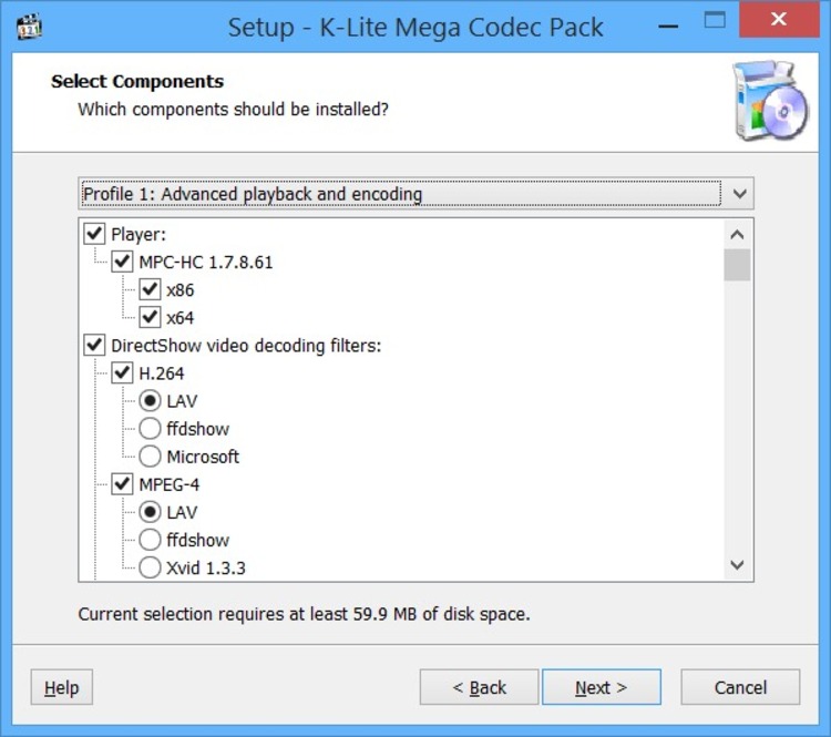 Cole2k media codec pack v7.9.4 advanced setup