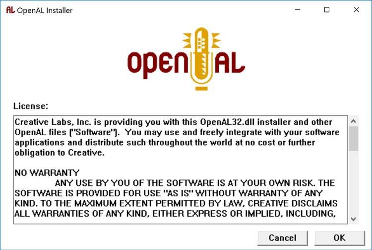 Download OpenAL 2.1
