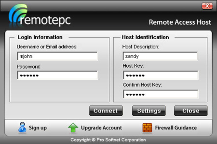 Remote Desktop Host Program