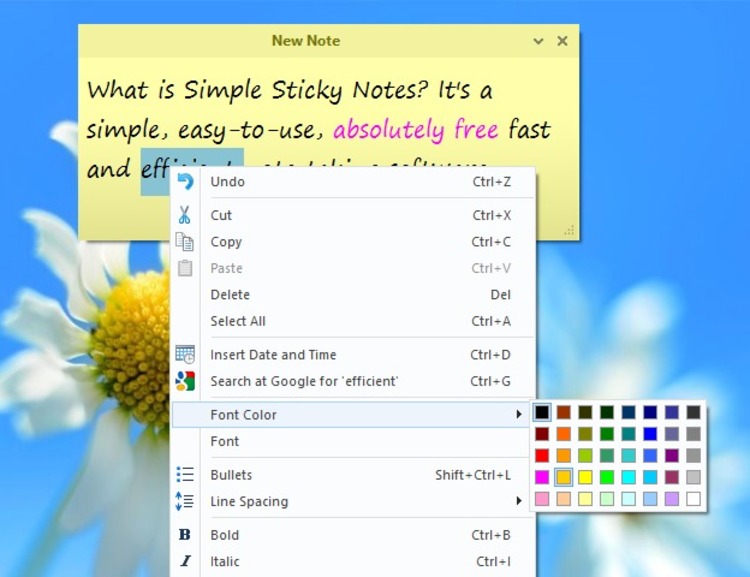 simple sticky notes app