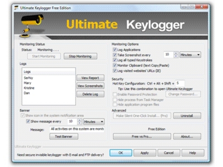 free keyloggers