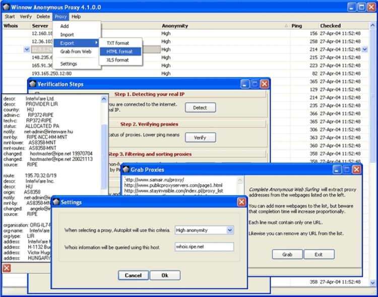 anonymous proxy list